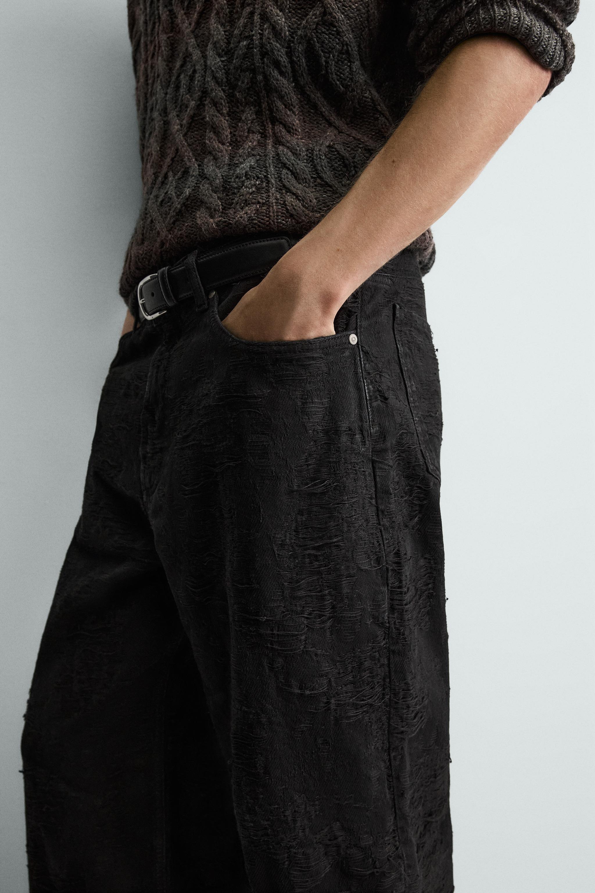 TEXTURED JACQUARD PANTS